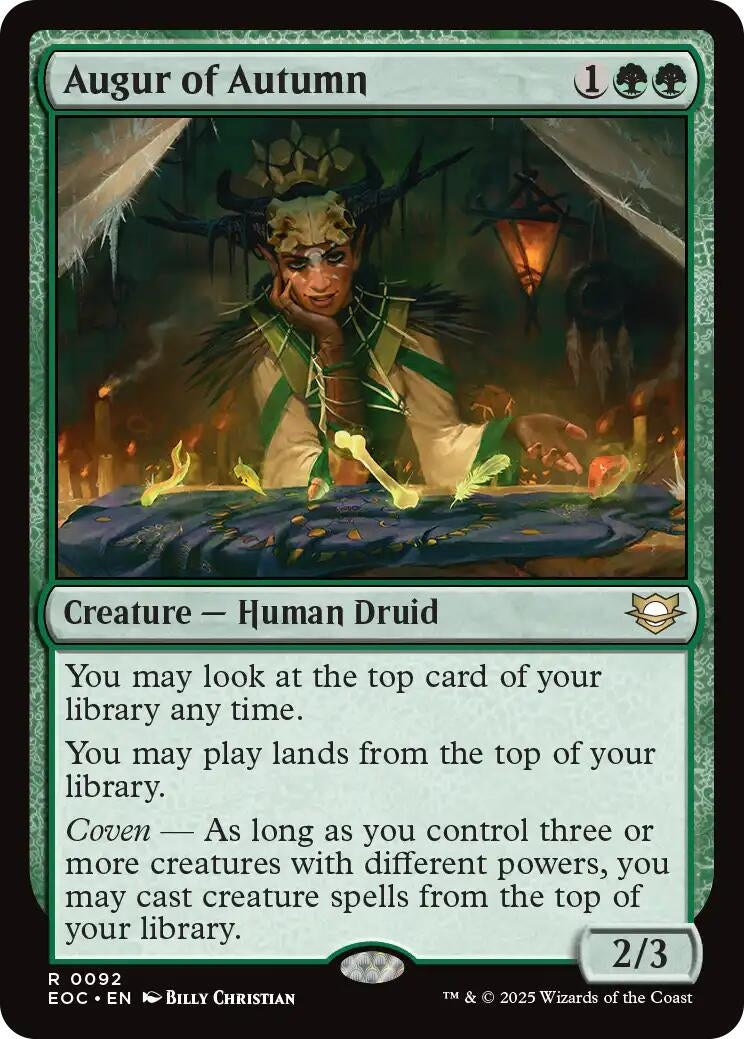 Image for Augur of Autumn (92) (EOC) - Magic: The Gathering