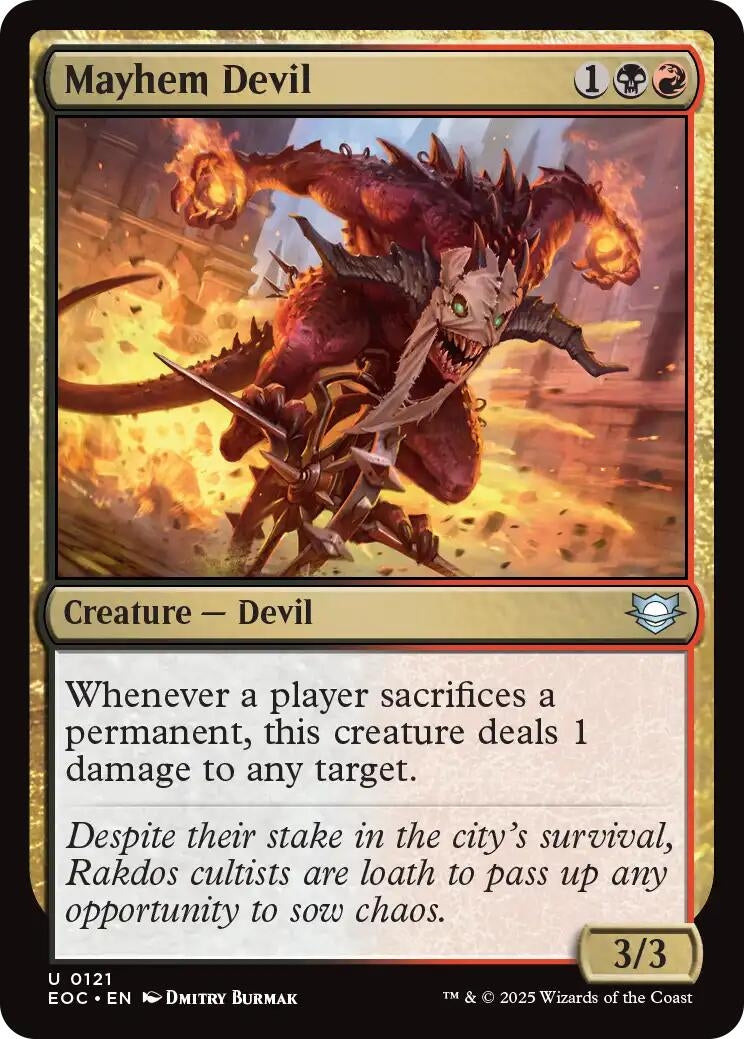 Image for Mayhem Devil (121) (EOC) - Magic: The Gathering