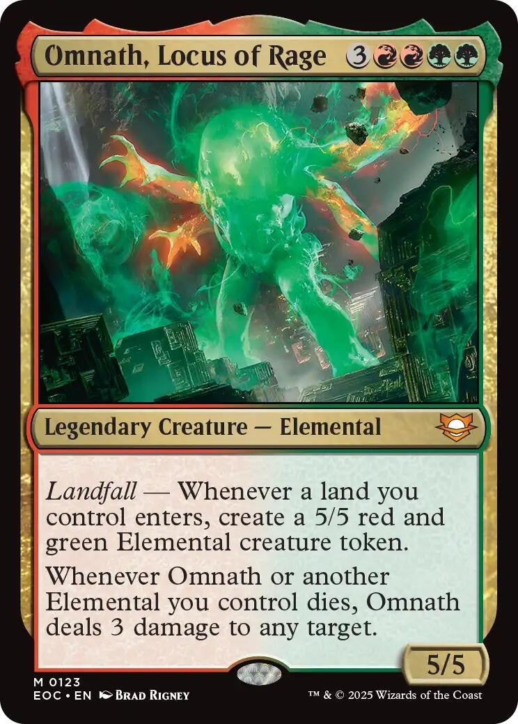 Image for Omnath, Locus of Rage (123) (EOC) - Magic: The Gathering