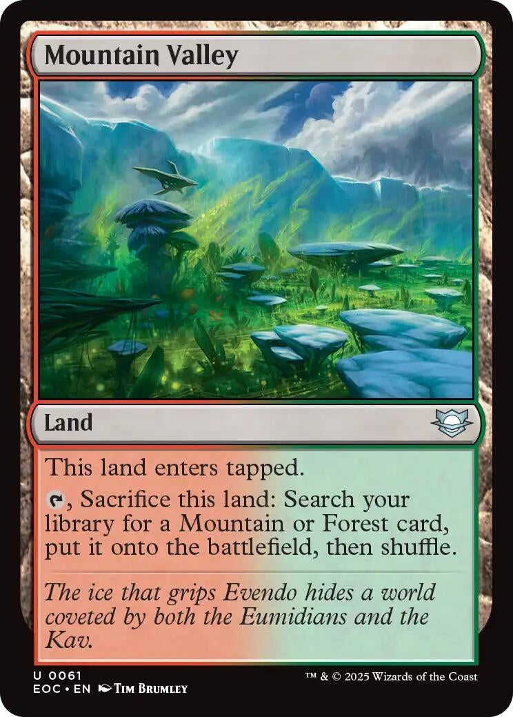 Image for Mountain Valley (61) (EOC) - Magic: The Gathering