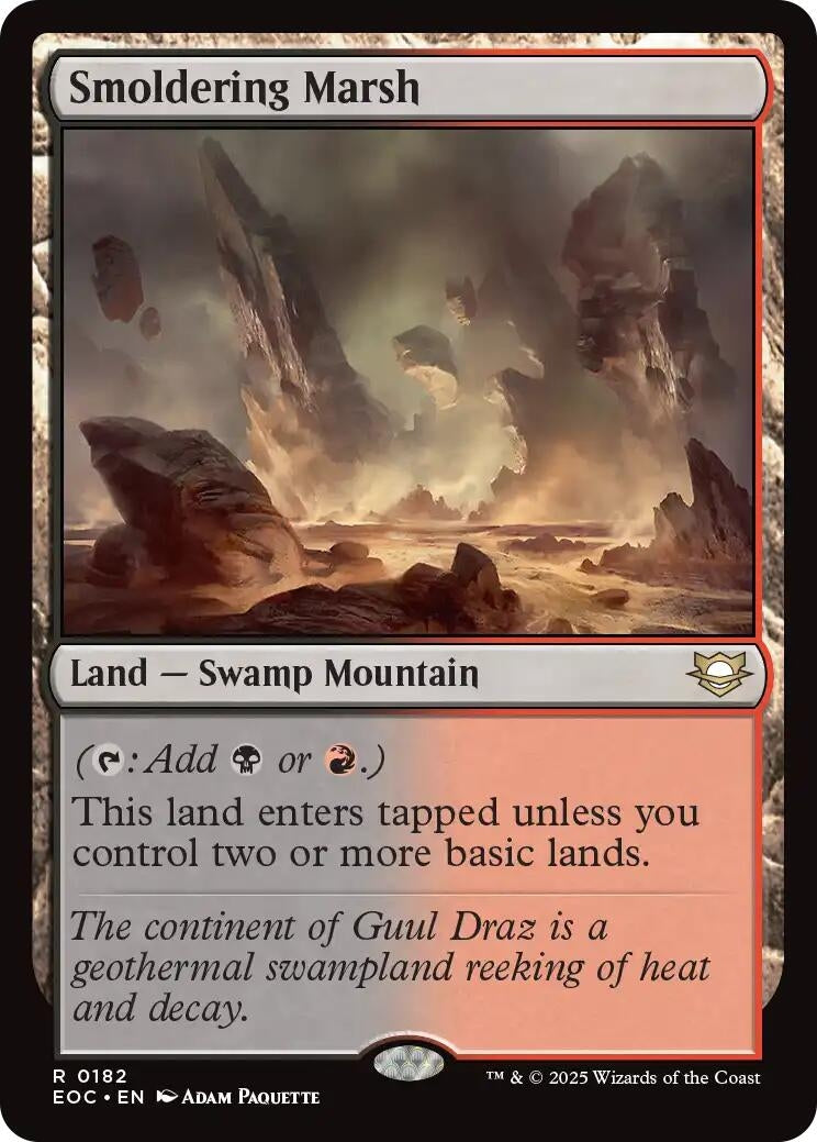Image for Smoldering Marsh (182) (EOC) - Magic: The Gathering