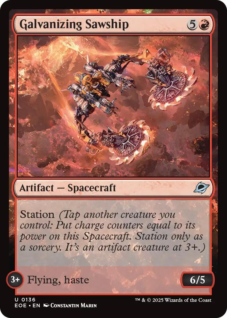 Image for Galvanizing Sawship (136) (EOE) - Magic: The Gathering