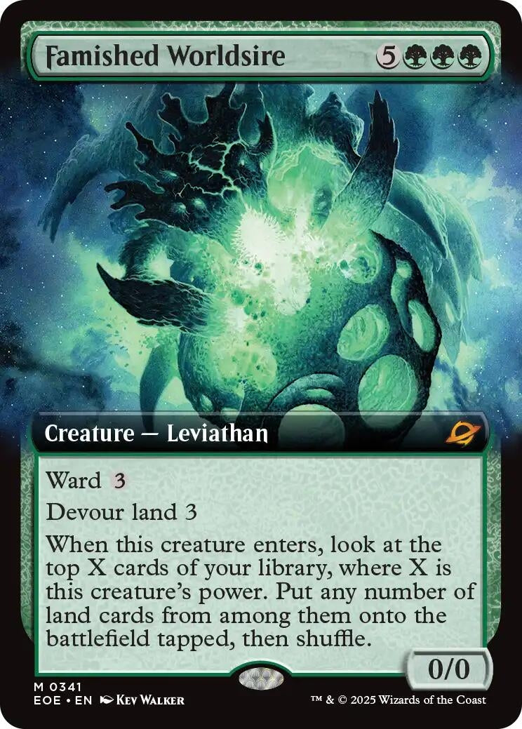 Image for Famished Worldsire (Extended Art) (341) (EOE) - Magic: The Gathering