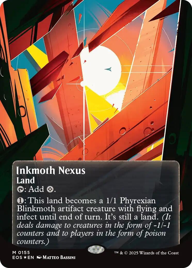 Image for Inkmoth Nexus (0155) (Borderless) (Galaxy Foil) (155) (EOS) - Magic: The Gathering