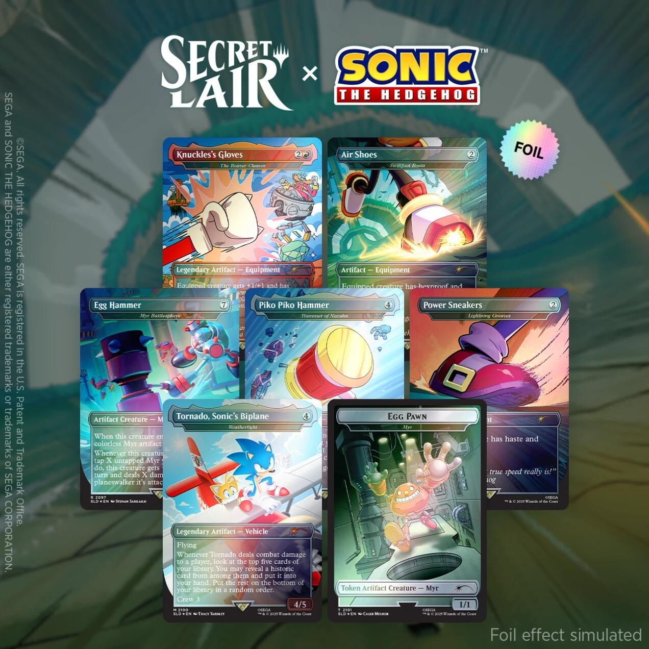 Image for Secret Lair x Sonic the Hedgehog Superdrop: Turbo Gear (Rainbow Foil) - Magic: The Gathering