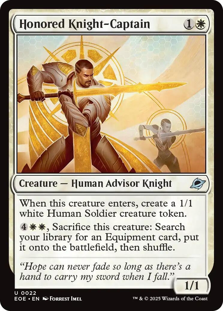 Image for Honored Knight-Captain (22) (EOE) - Magic: The Gathering