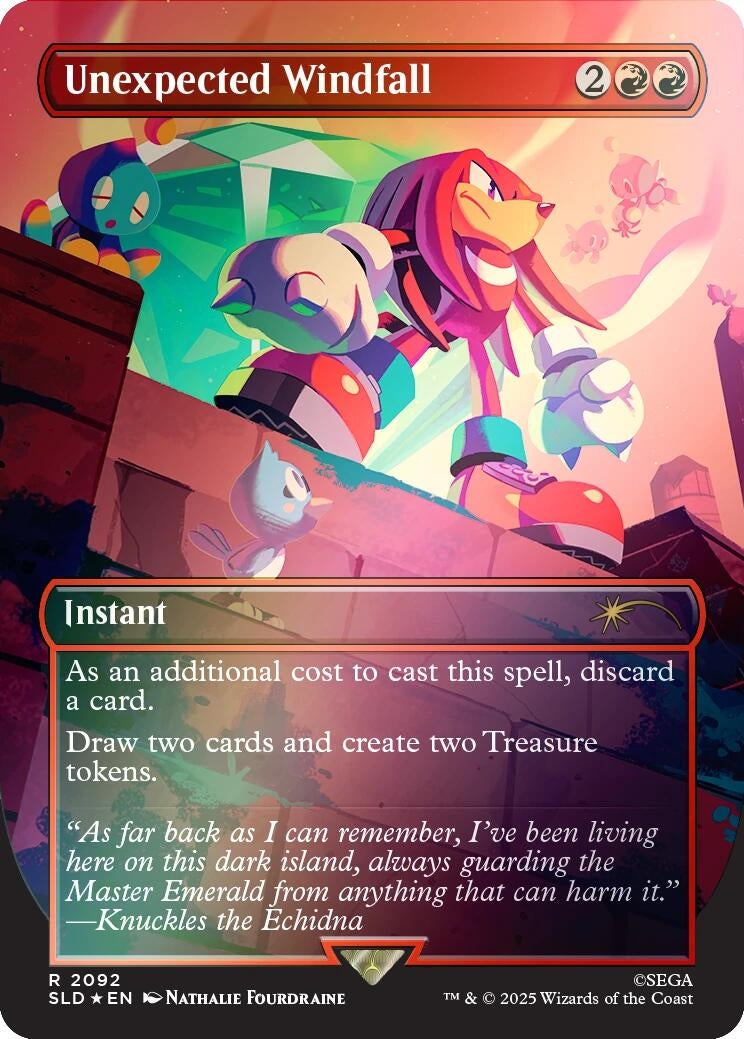 Image for Unexpected Windfall (2092) (Rainbow Foil) (2092) (SLD) - Magic: The Gathering