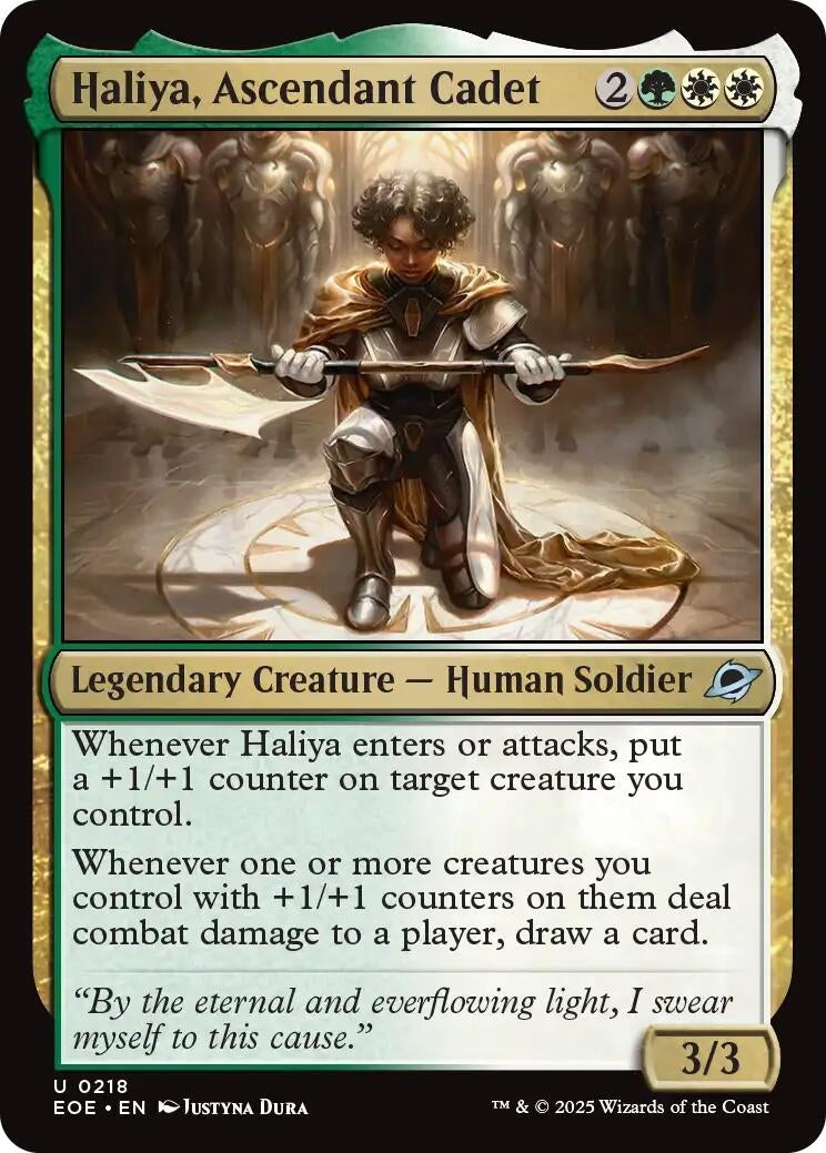 Image for Haliya, Ascendant Cadet (218) (EOE) - Magic: The Gathering