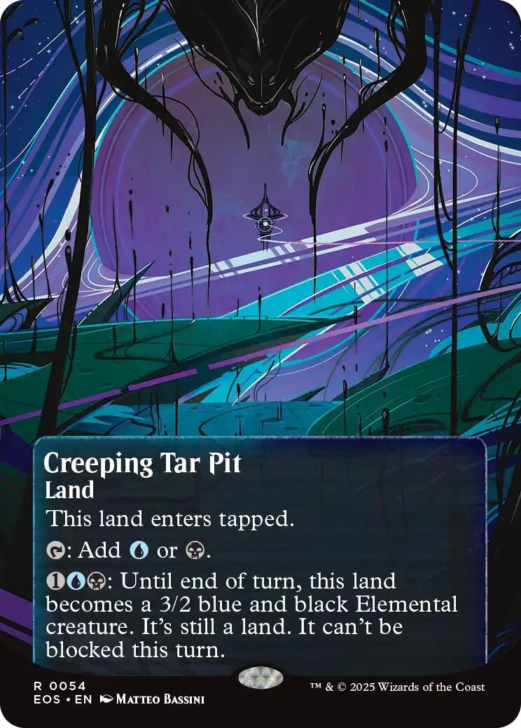 Image for Creeping Tar Pit (0054) (Borderless) (54) (EOS) - Magic: The Gathering