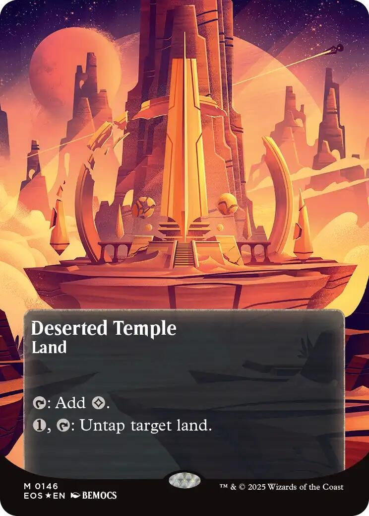 Image for Deserted Temple (0146) (Borderless) (Galaxy Foil) (146) (EOS) - Magic: The Gathering