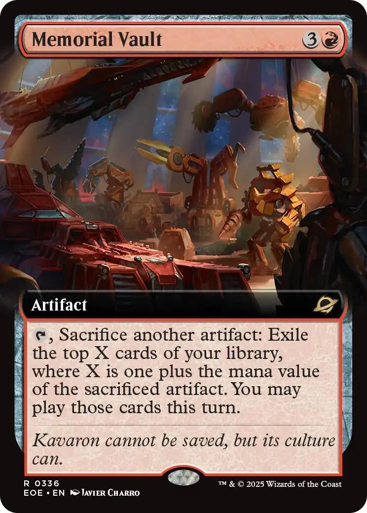 Image for Memorial Vault (Extended Art) (336) (EOE) - Magic: The Gathering