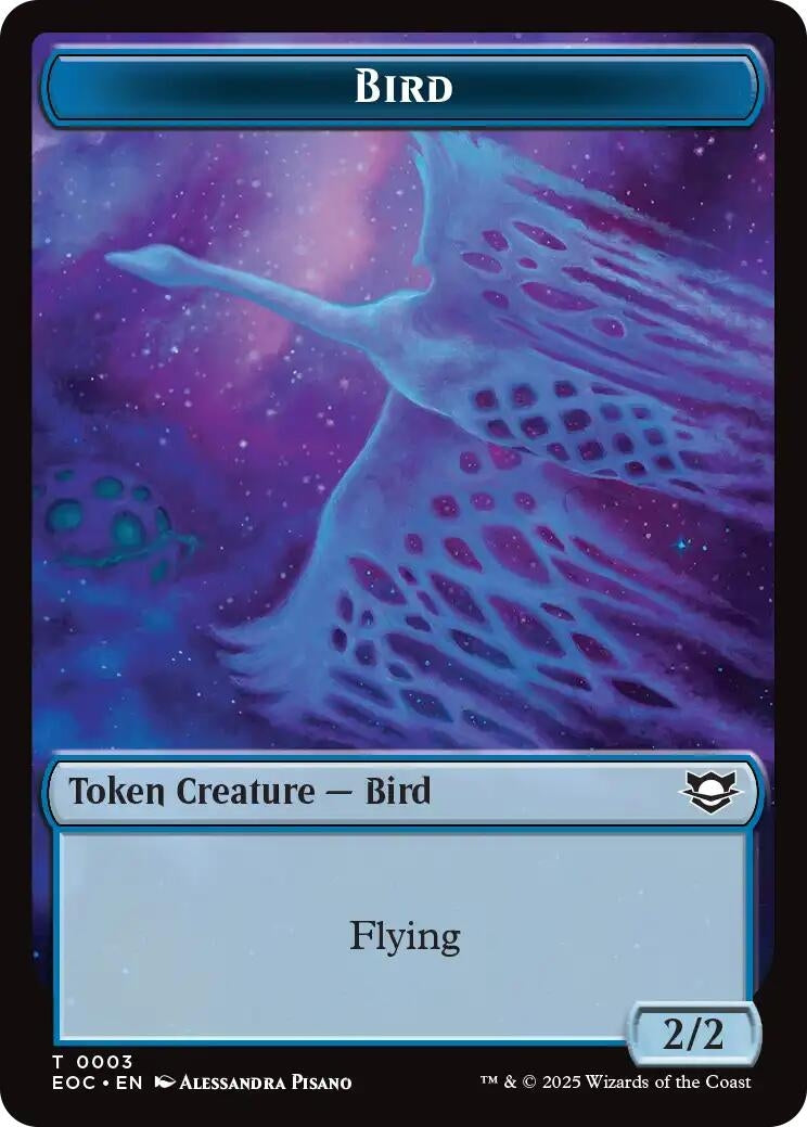 Image for Bird // Golem (0012) Double-Sided Token (3 // 12) (EOC) - Magic: The Gathering