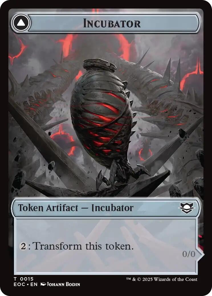 Image for Incubator // Phyrexian Double-Sided Token (15 // 15) (EOC) - Magic: The Gathering