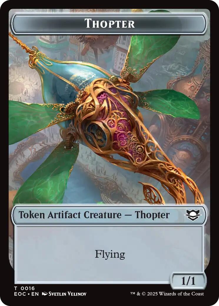 Image for Thopter // Gnome Double-Sided Token (16 // 11) (EOC) - Magic: The Gathering