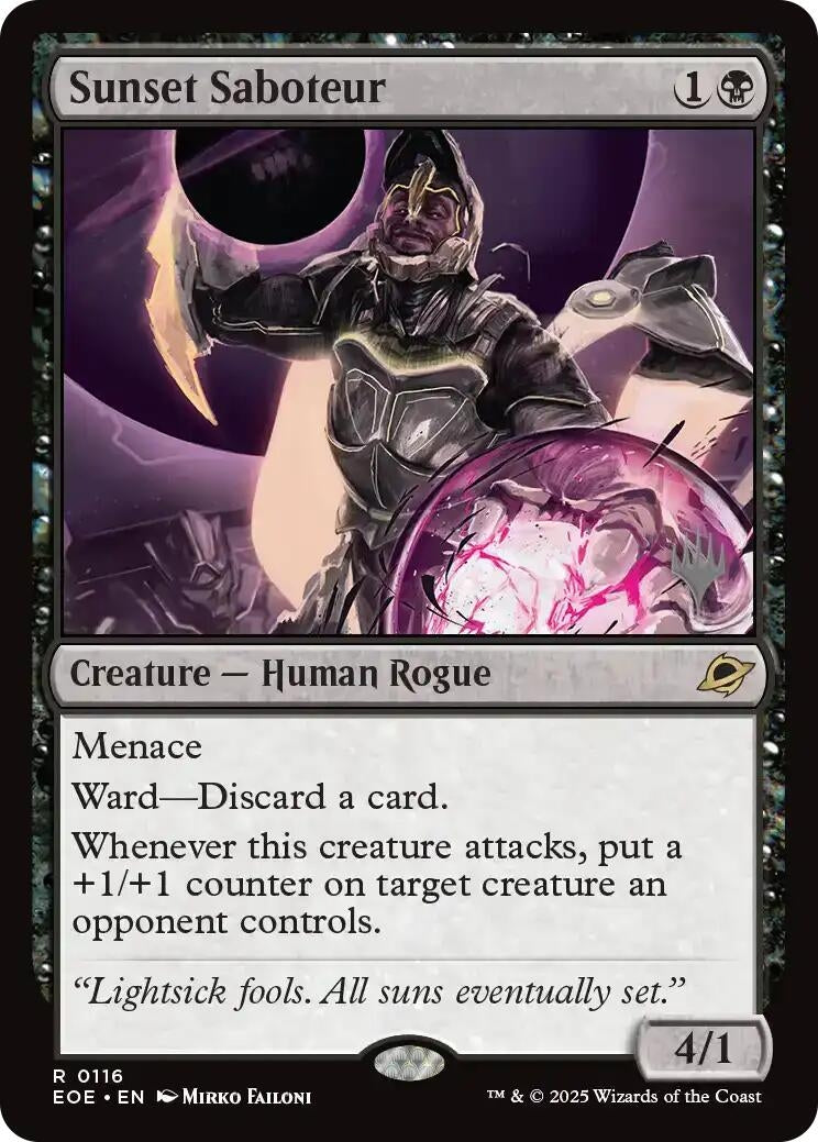 Image for Sunset Saboteur (116) (PPEOE) - Magic: The Gathering