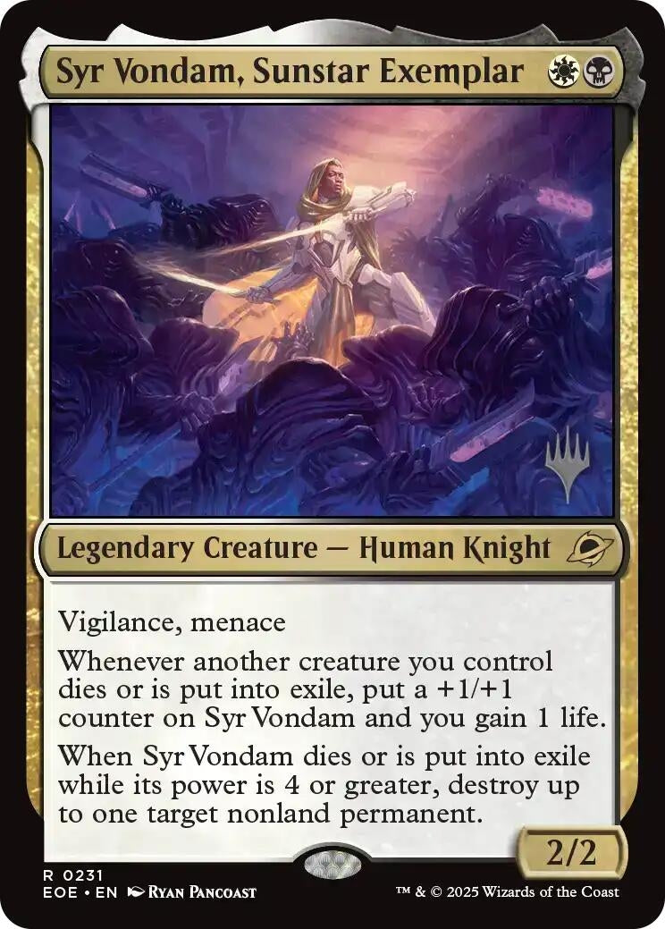 Image for Syr Vondam, Sunstar Exemplar (231) (PPEOE) - Magic: The Gathering