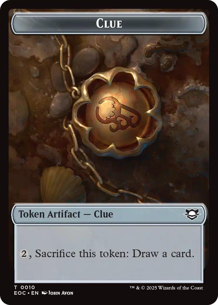 Image for Clue // Beast (0005) Double-Sided Token (10 // 5) (EOC) - Magic: The Gathering
