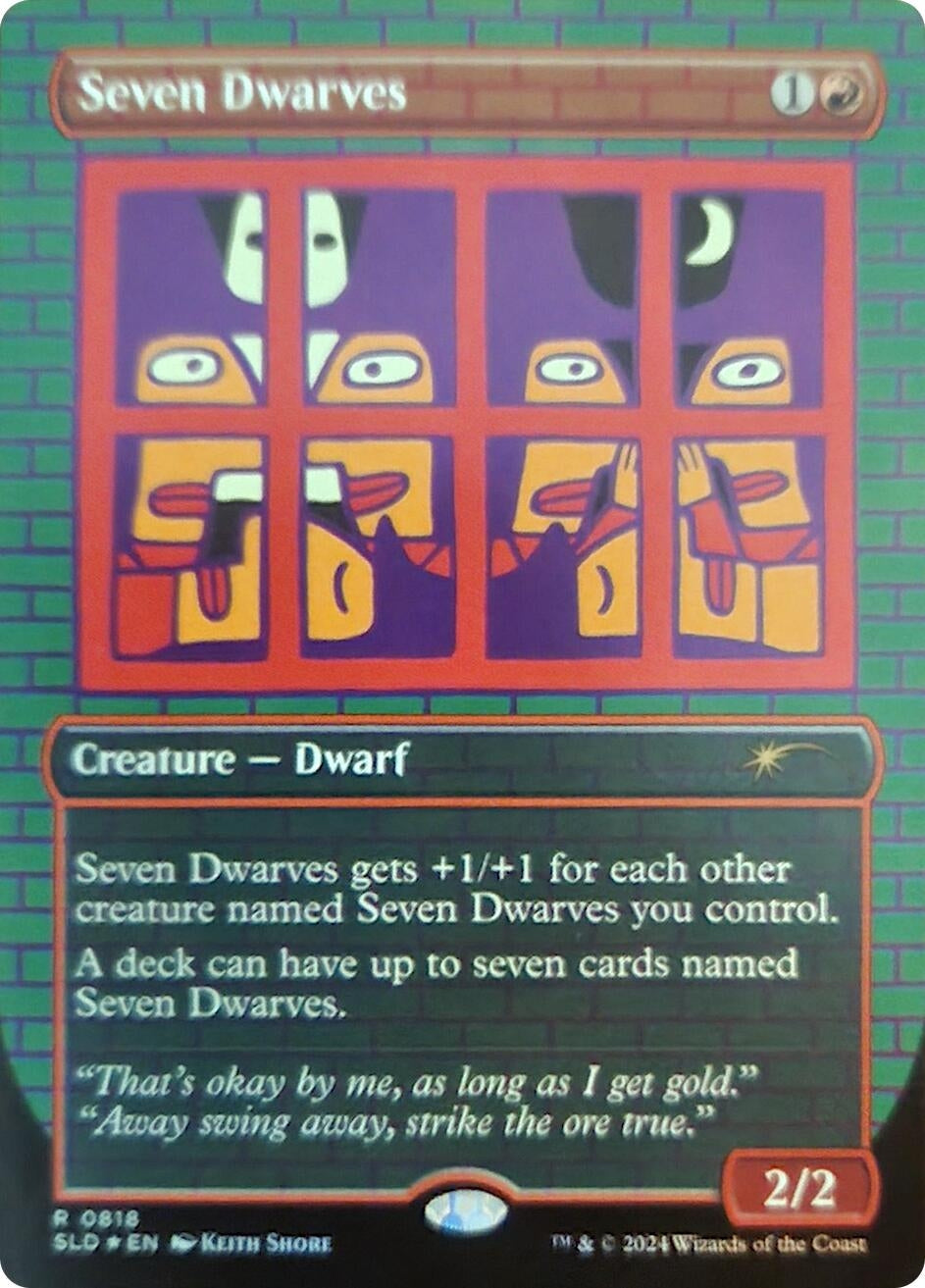 Image for Seven Dwarves (0818) (Rainbow Foil) (818) (SLD) - Magic: The Gathering
