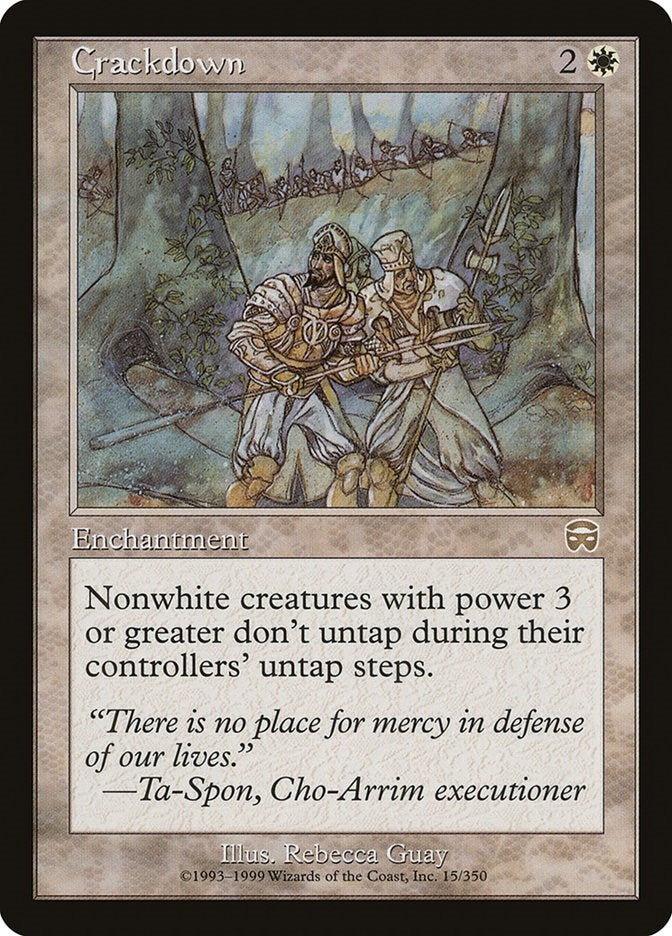 Image for Crackdown (15) (MMQ) - Magic: The Gathering