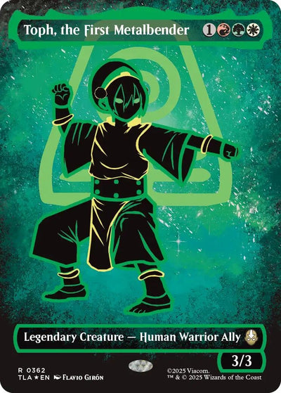 Toph, the First Metalbender (Borderless) (Neon Ink Foil) (362) (TLA)