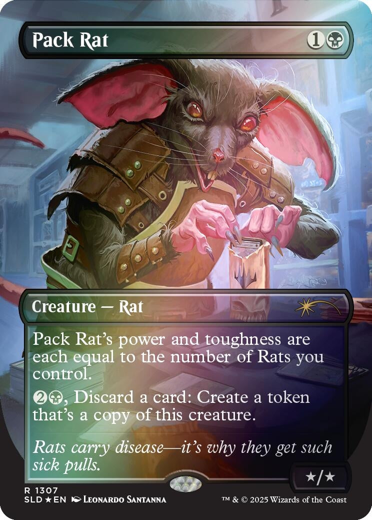Image for Pack Rat (1307) (Rainbow Foil) (1307) (SLD) - Magic: The Gathering