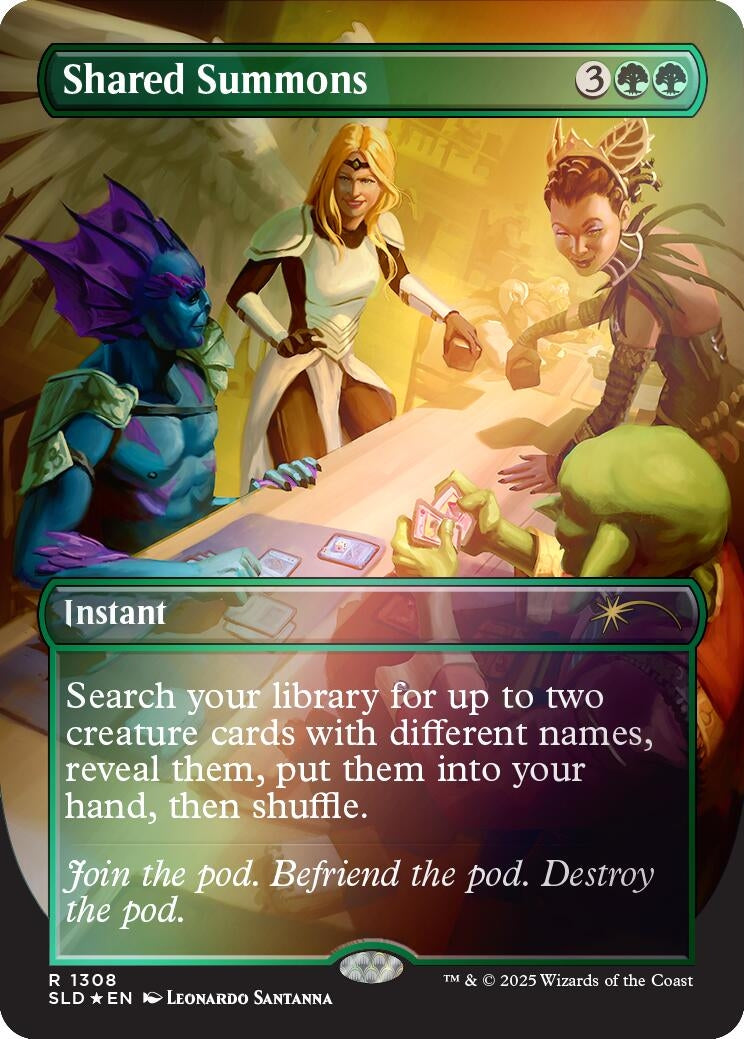Image for Shared Summons (Rainbow Foil) (1308) (SLD) - Magic: The Gathering