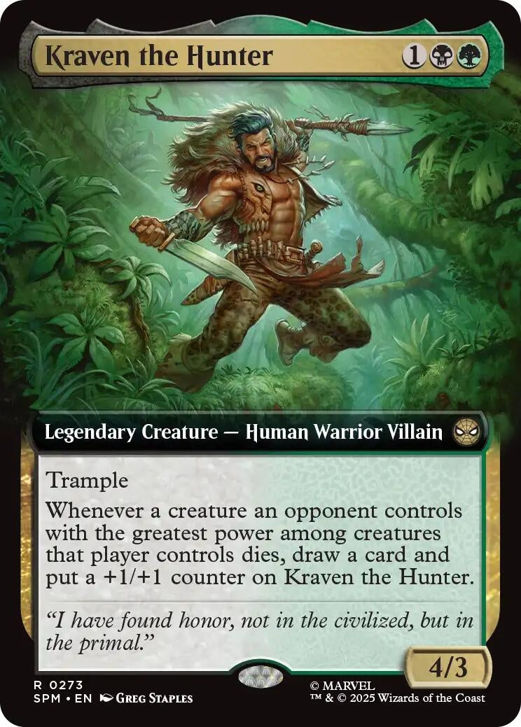 Image for Kraven the Hunter (Extended Art) (273) (SPM) - Magic: The Gathering