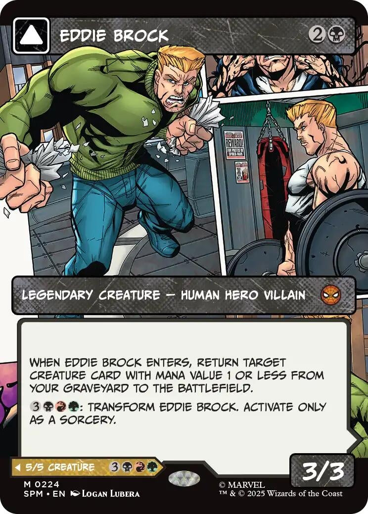 Image for Eddie Brock (0224) (Borderless) (224) (SPM) - Magic: The Gathering