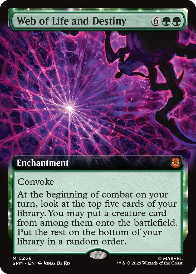Image for Web of Life and Destiny (Extended Art) (268) (SPM) - Magic: The Gathering