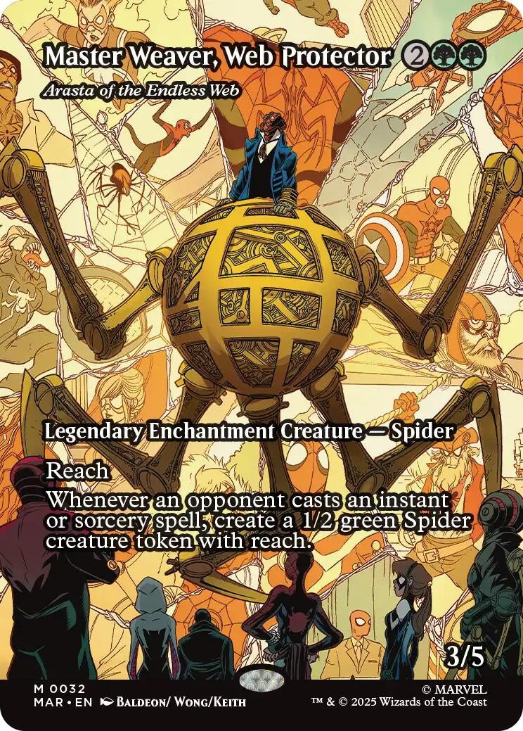 Image for Master Weaver, Web Protector - Arasta of the Endless Web (Borderless) (32) (MAR) - Magic: The Gathering