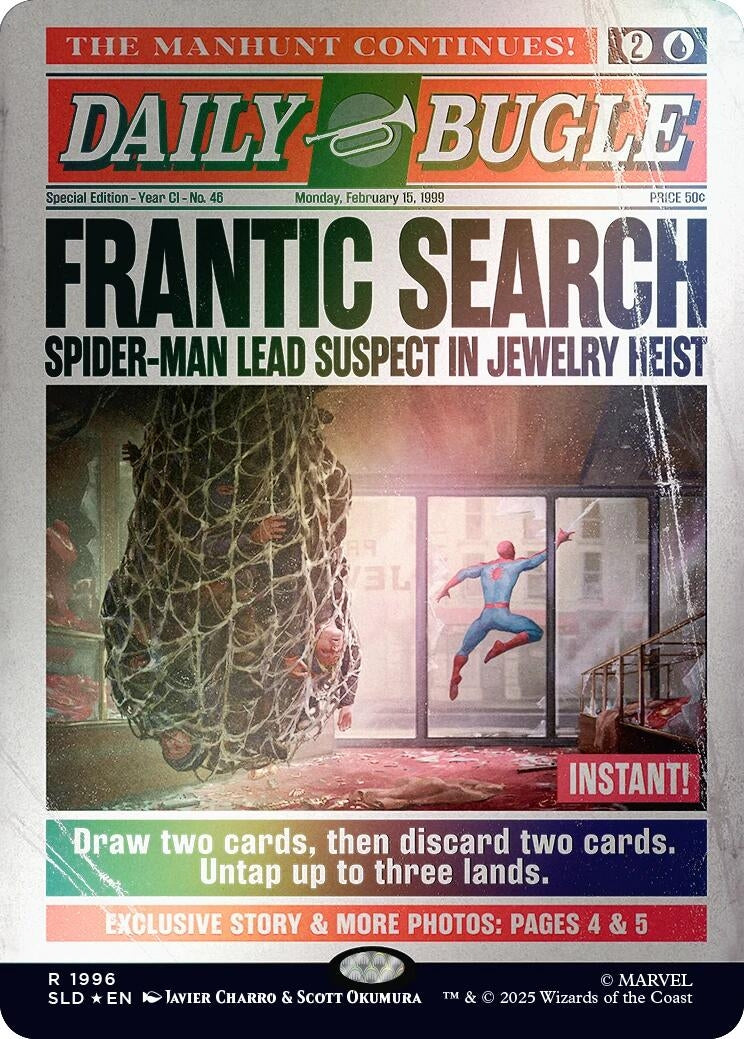 Image for Frantic Search (1996) (Rainbow Foil) (1996) (SLD) - Magic: The Gathering