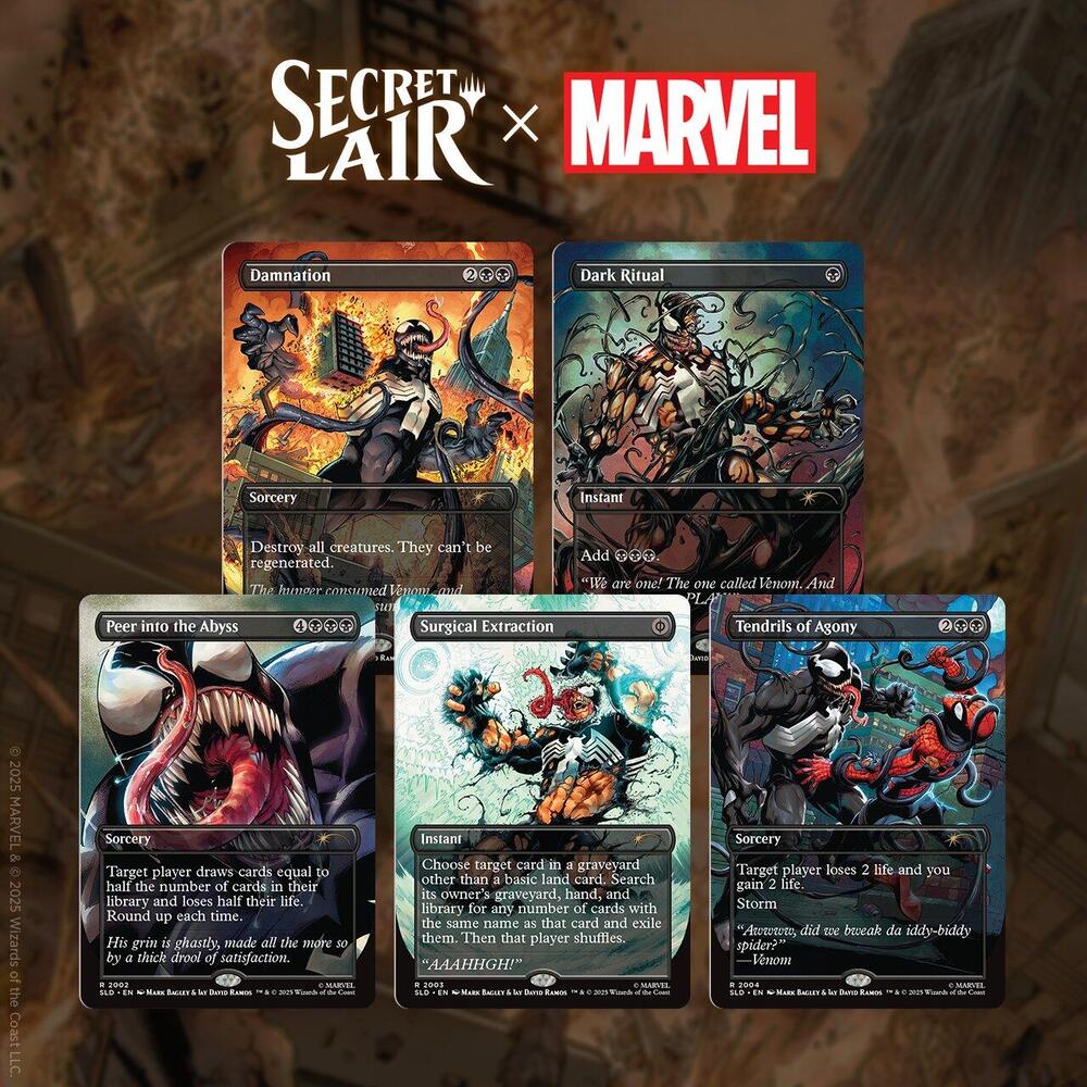 Secret Lair MARVEL SPIDER-MAN Venom Unleashed ( Colors )