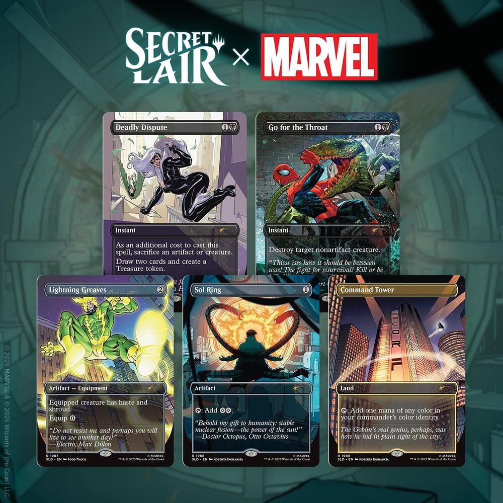 Secret Lair MARVEL SPIDER-MAN Villainous Plots