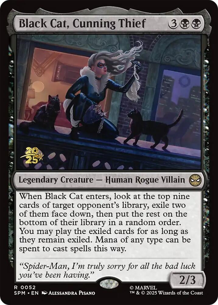 Image for Black Cat, Cunning Thief (52) (PRE) - Magic: The Gathering
