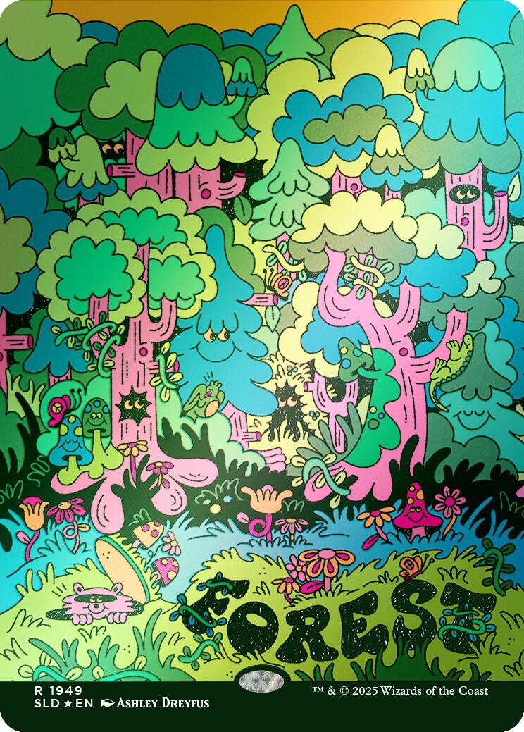 Image for Forest (1949) (Rainbow Foil) (1949) (SLD) - Magic: The Gathering