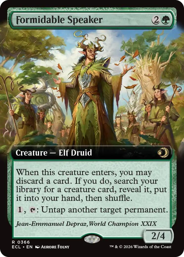 Image for Formidable Speaker (Extended Art) (366) (ECL) - Magic: The Gathering