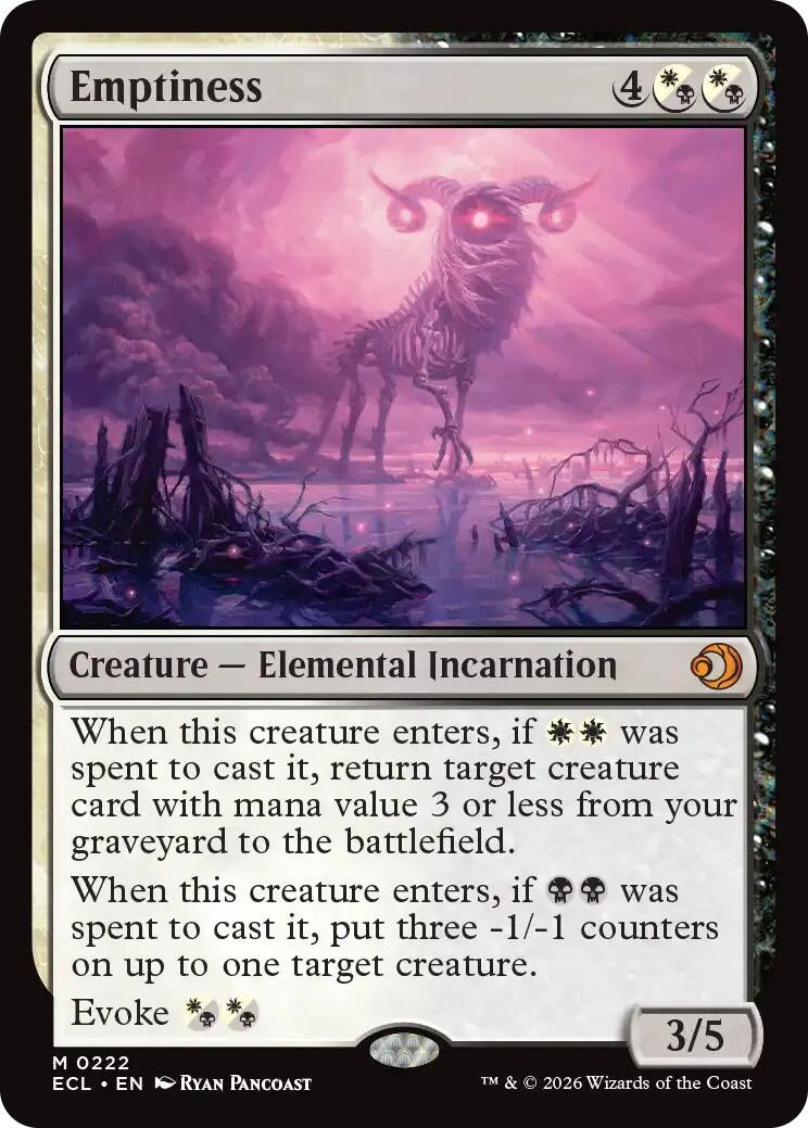 Image for Emptiness (222) (ECL) - Magic: The Gathering
