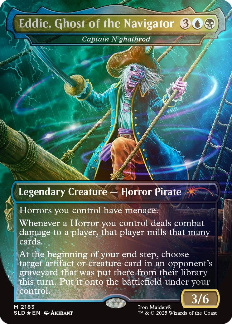 Image for Eddie, Ghost of the Navigator - Captain N'ghathrod (Rainbow Foil) (2183) (SLD) - Magic: The Gathering