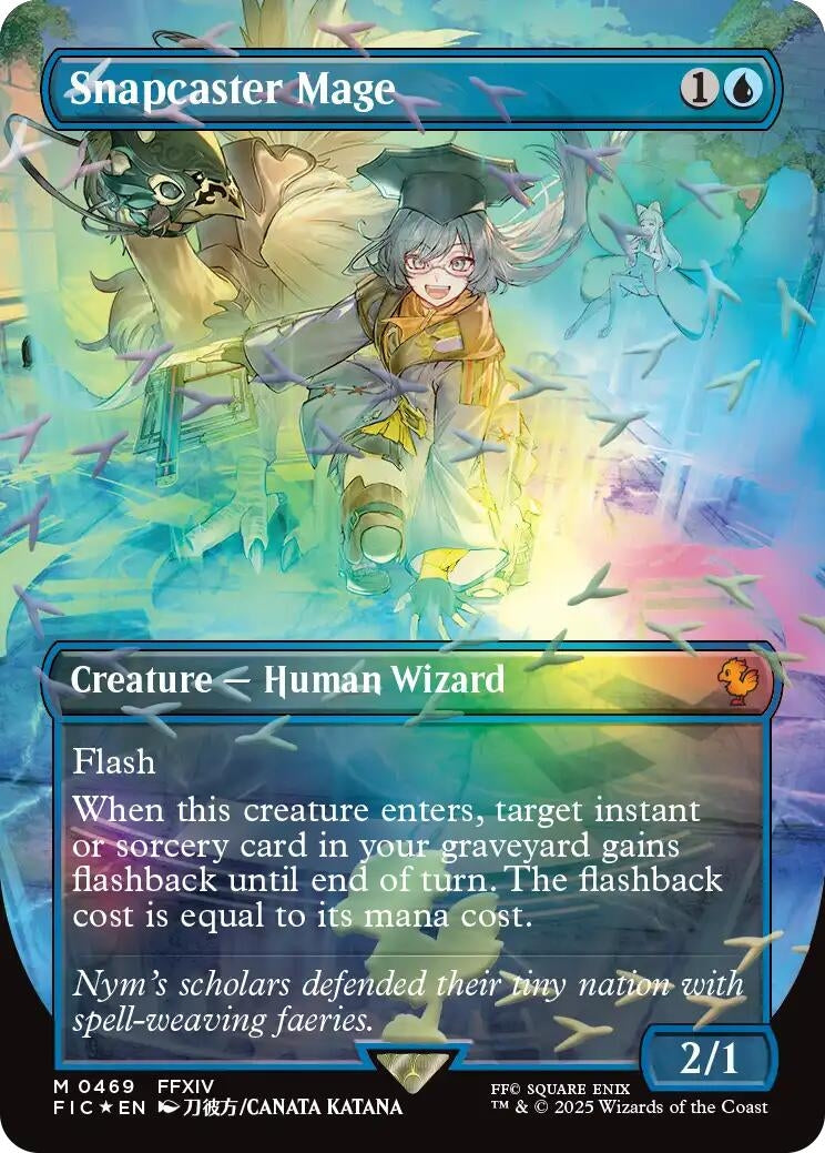 Image for Snapcaster Mage (Borderless) (Chocobo Track Foil) (469) (FIC) - Magic: The Gathering