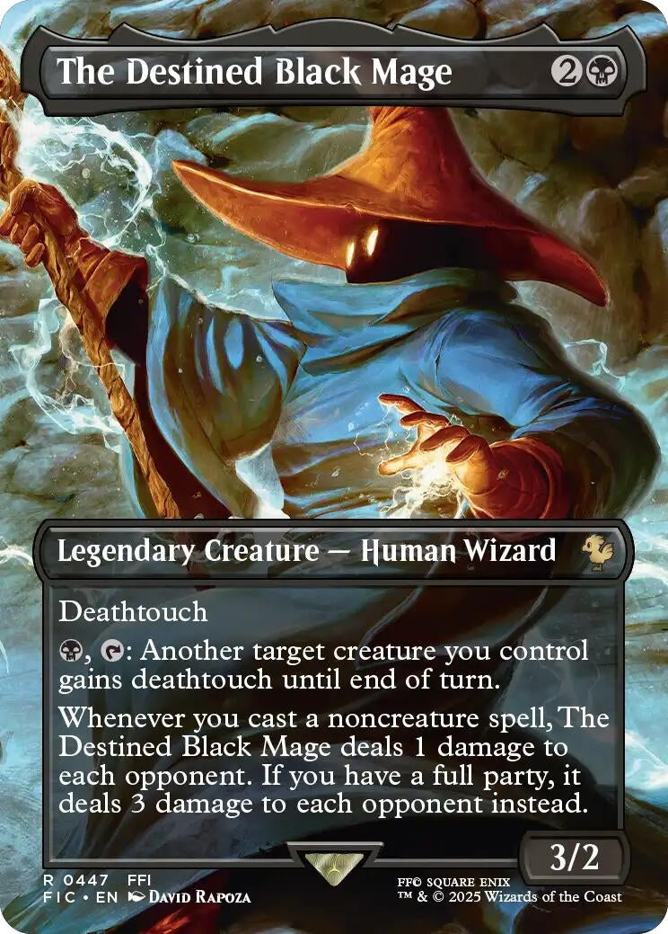 Image for The Destined Black Mage (Borderless) (447) (FIC) - Magic: The Gathering