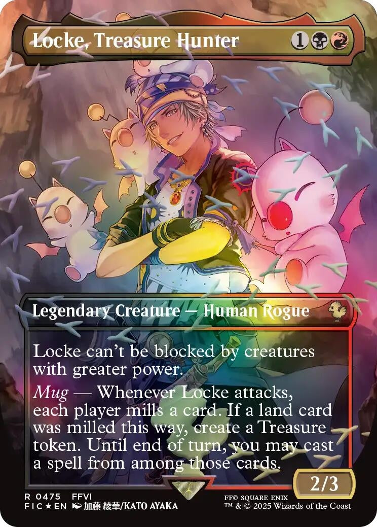 Image for Locke, Treasure Hunter (Borderless) (Chocobo Track Foil) (475) (FIC) - Magic: The Gathering