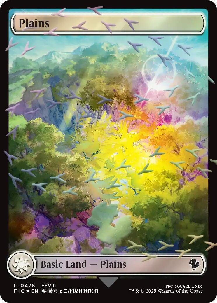 Image for Plains (Chocobo Track Foil) (478) (FIC) - Magic: The Gathering