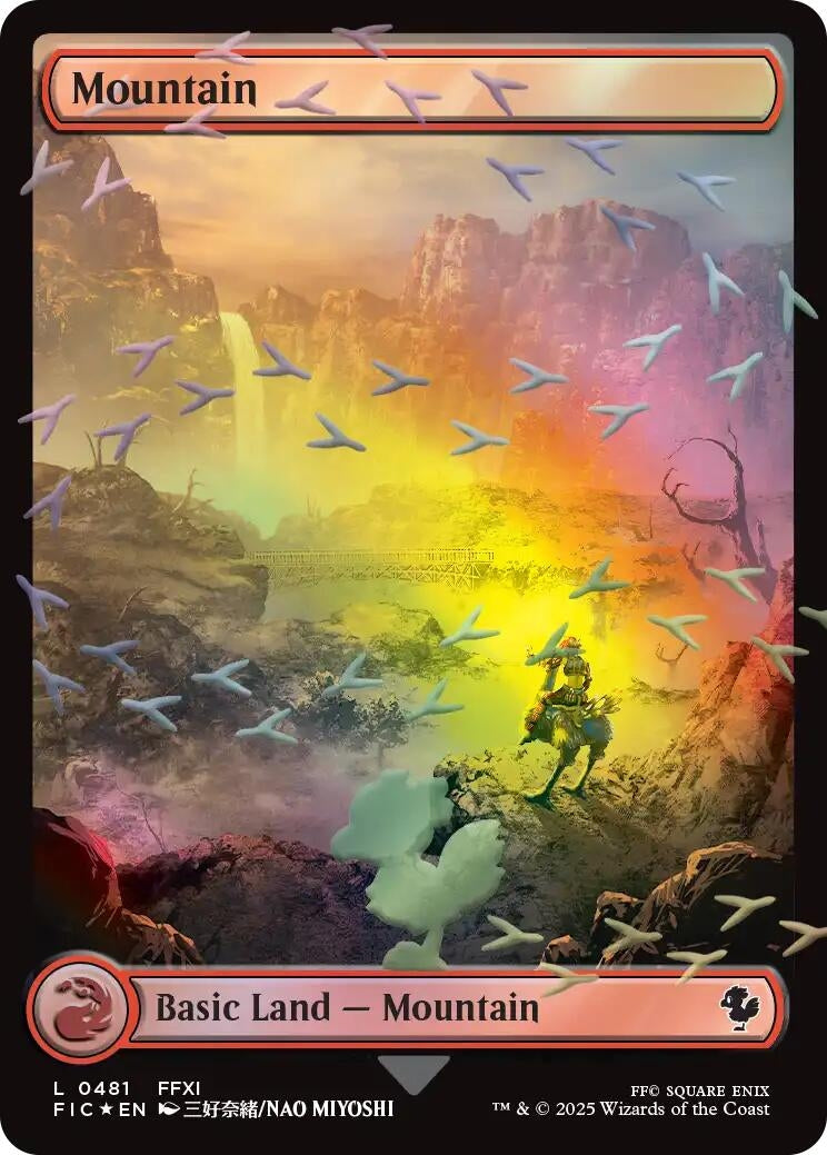 Image for Mountain (Chocobo Track Foil) (481) (FIC) - Magic: The Gathering