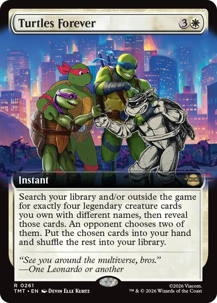Image for Turtles Forever (Extended Art) (261) (TMT) - Magic: The Gathering