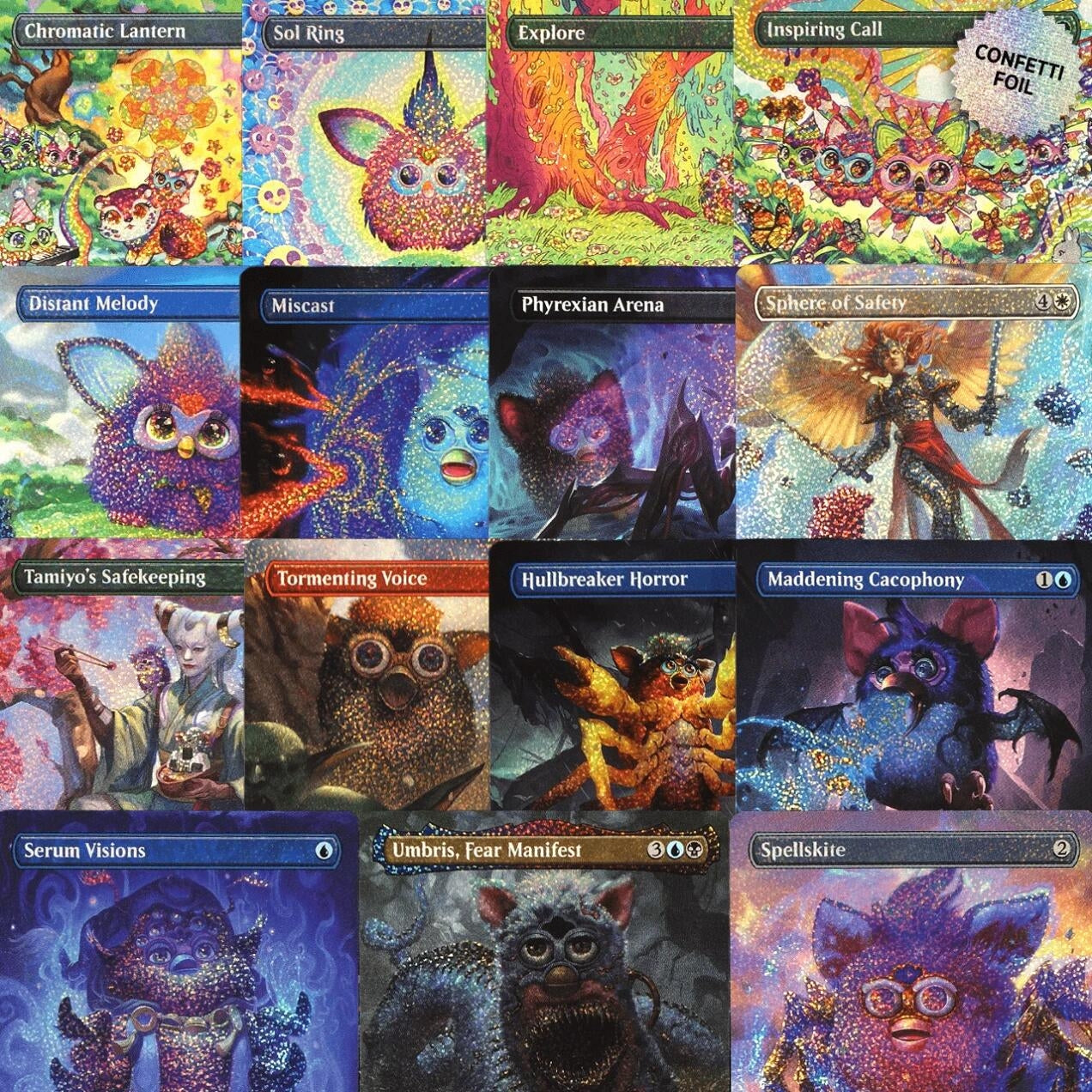 Image for Secret Lair Drop: Secret Scare Superdrop: The Ay-loh Tee-wee-lah Confetti Foil Bundle - Magic: The Gathering