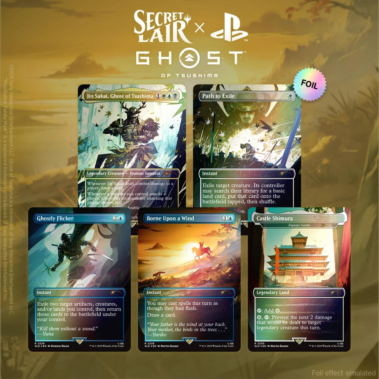 Image for Secret Lair x Ghost of Tsushima - Rainbow Foil Edition - Magic: The Gathering