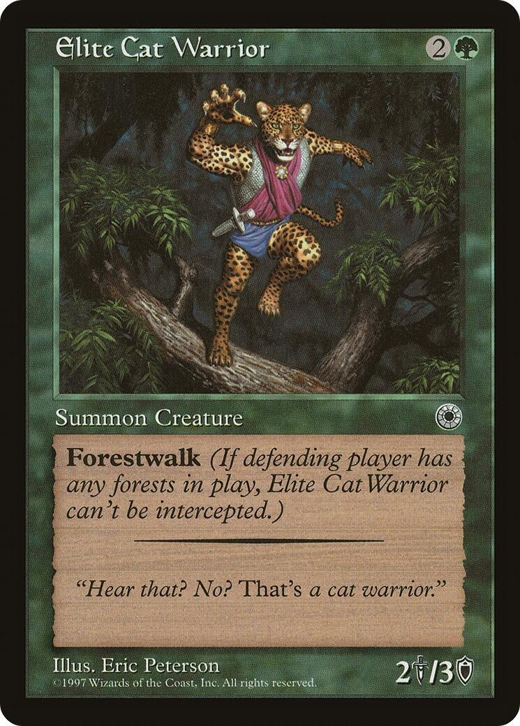 Image for Elite Cat Warrior (Flavor Text) (POR) - Magic: The Gathering