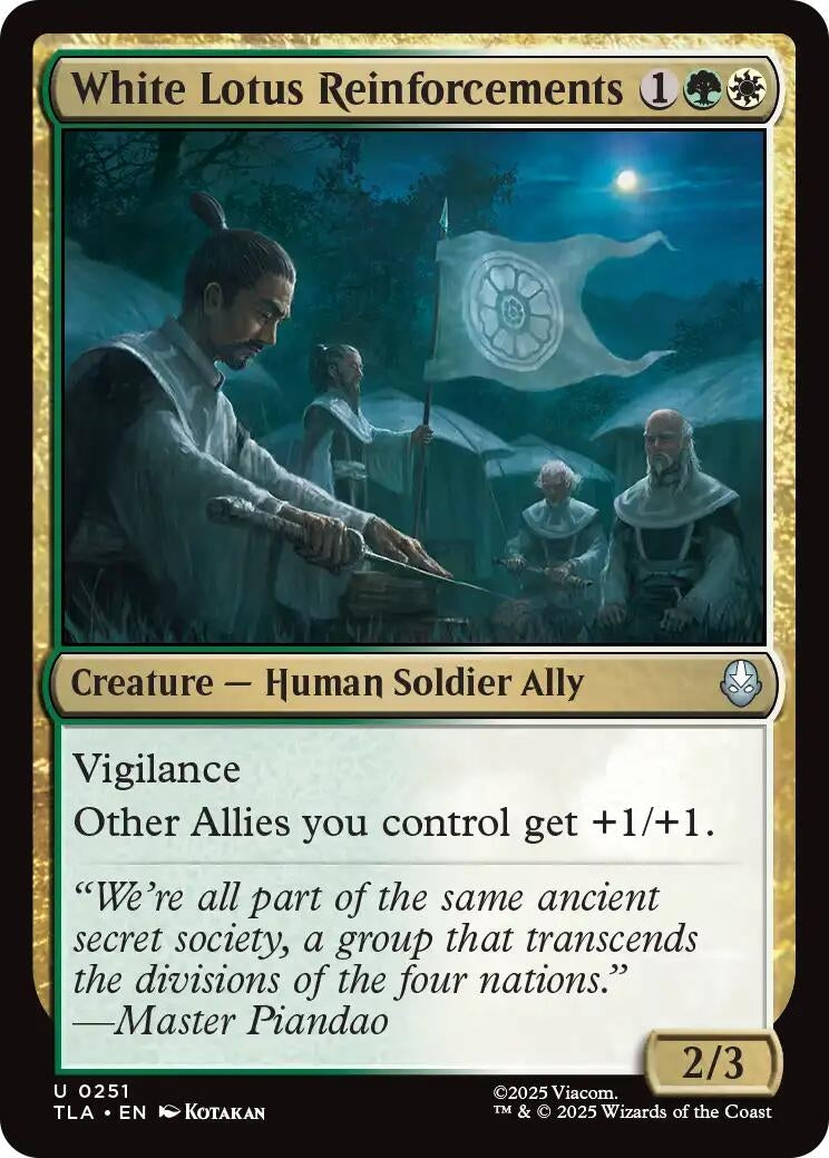 Image for White Lotus Reinforcements (251) (TLA) - Magic: The Gathering