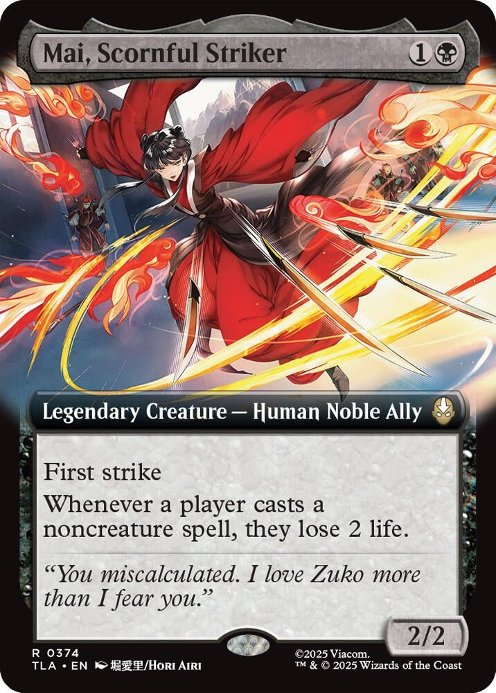 Image for Mai, Scornful Striker (Extended Art) (374) (TLA) - Magic: The Gathering