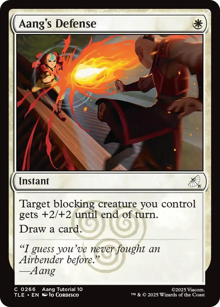 Image for Aang's Defense (0266) (266) (TLE) - Magic: The Gathering